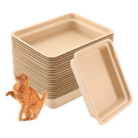 Twlead Disposable Cat Litter Box(20 Pack Of Trays)(Suitable for Cat Hamster Guinea Pig Mice Rabbit)Eco Friendly 100% Recycled Paper Trays(Shipment Fro