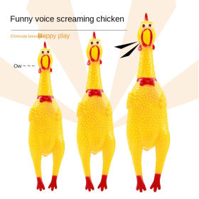 Pet supplies screaming chicken pet toys super funny screaming chicken dog toys (Color: 2pcs, size: M)