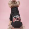 Pet Hoodie For Small & Medium Dogs; "Mommy's Boy" Pattern Dog Hoodie; Winter Pet Apparel