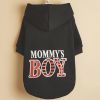 Pet Hoodie For Small & Medium Dogs; "Mommy's Boy" Pattern Dog Hoodie; Winter Pet Apparel